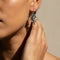Boucles d'oreilles Boucles d’oreilles pendantes anciennes - Motif floral en or 14 carats et diamants taille rose 58 Facettes 180