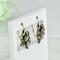 Boucles d'oreilles Boucles d’oreilles pendantes anciennes - Motif floral en or 14 carats et diamants taille rose 58 Facettes 180