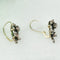 Boucles d'oreilles Boucles d’oreilles pendantes anciennes - Motif floral en or 14 carats et diamants taille rose 58 Facettes 180
