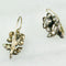 Boucles d'oreilles Boucles d’oreilles pendantes anciennes - Motif floral en or 14 carats et diamants taille rose 58 Facettes 180