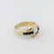 Bague 54 Bague en or jaune 18 carats avec aigue-marine et saphirs 58 Facettes 33702