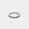 Bague 53 Alliance américaine en or gris 750 sertie de diamants et saphirs 58 Facettes NAR0073