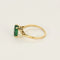 Bague 61 Bague solitaire en or jaune 18K avec émeraude et diamants trillion 58 Facettes LEN1849X3