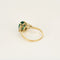 Bague 61 Bague solitaire en or jaune 18K avec émeraude et diamants trillion 58 Facettes LEN1849X3