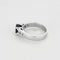 Bague 52 Bague jonc en or blanc 18K avec saphir 0,70 ct et diamants 58 Facettes DIE1709