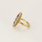 Bague 42.5 Bague marquise en or jaune et or blanc 18K avec diamants et saphirs roses 58 Facettes HOU5528