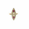Bague 42.5 Bague marquise en or jaune et or blanc 18K avec diamants et saphirs roses 58 Facettes HOU5528