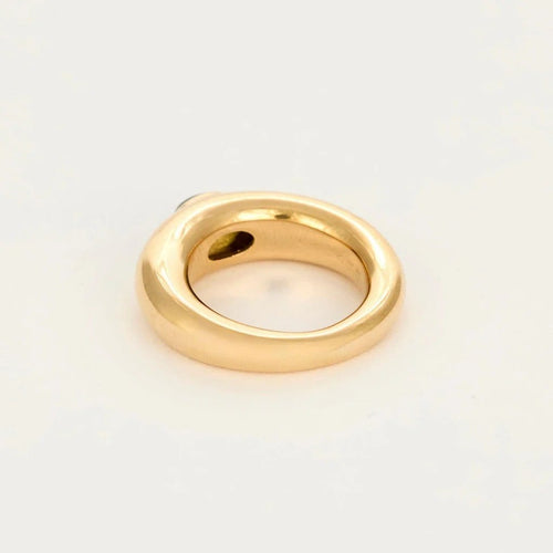 Bague 51.5 Chaumet Vintage - Bague jonc en or jaune et cabochon de saphir 58 Facettes PAL3488X4