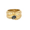 Bague 50 Bague double jonc en or jaune 18K avec saphir et diamants 58 Facettes DINA0178