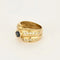 Bague 50 Bague double jonc en or jaune 18K avec saphir et diamants 58 Facettes DINA0178