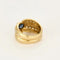 Bague 50 Bague double jonc en or jaune 18K avec saphir et diamants 58 Facettes DINA0178