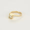 Bague 52 Bague asymétrique solitaire en or jaune 18K et diamants 0,60 ct 58 Facettes DRE1847