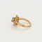 Bague 51 Bague rétro en or rose, platine et diamants 58 Facettes ALE42612
