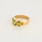 Bague 56 Bague en or jaune, péridot et citrines 58 Facettes MON0771