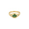 Bague 50.5 Bague en or jaune 18K avec émeraude 0,45 ct et diamants 58 Facettes COMP0989