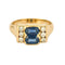 Bague 54 Bague en or jaune 18K - Saphirs et diamants 58 Facettes SMA0067