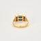 Bague 54 Bague en or jaune 18K - Saphirs et diamants 58 Facettes SMA0067