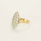 Bague 57 Bague marquise en or jaune et or blanc 18K sertie de diamants 58 Facettes MONTG0047