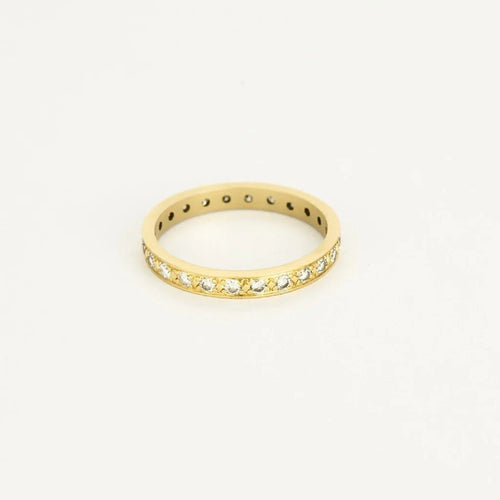 Bague 58.5 Alliance américaine en or jaune, diamants 1,20 cts 58 Facettes TOU1500X2