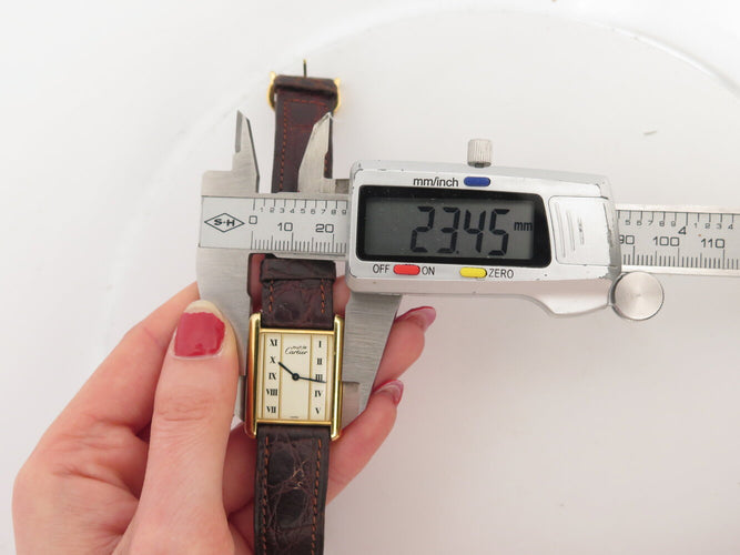 Montre Cartier Tank Must - Montre quartz vermeil référence 681006 58 Facettes 272827