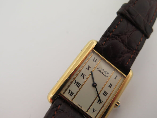 Montre Cartier Tank Must - Montre quartz vermeil référence 681006 58 Facettes 272827