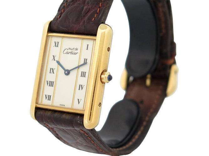 Montre Cartier Tank Must - Montre quartz vermeil référence 681006 58 Facettes 272827