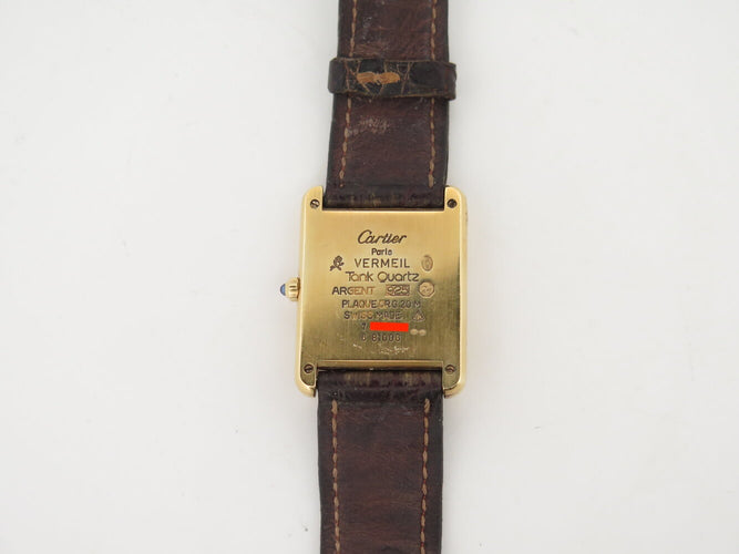 Montre Cartier Tank Must - Montre quartz vermeil référence 681006 58 Facettes 272827