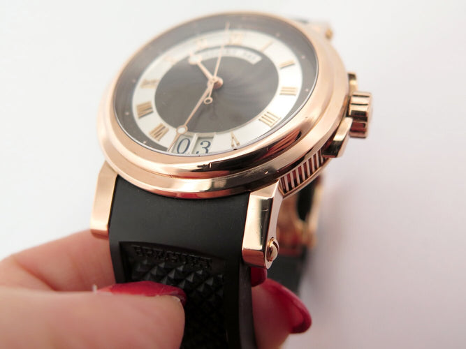 Montre Breguet Marine - Montre automatique Grande Date 5817 en or rose 18k 58 Facettes 272550