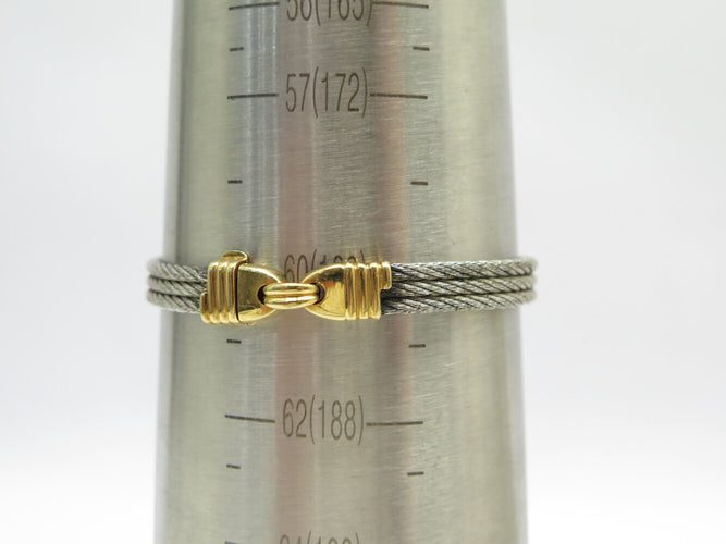 Bracelet FRED Force 10 - Bracelet câble en acier et or jaune 18k, 18 cm 58 Facettes 272738