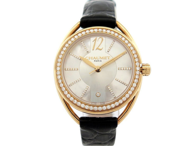 Montre Chaumet Liens Lumière - Montre femme quartz en or jaune 18k, diamants et nacre 58 Facettes 253809
