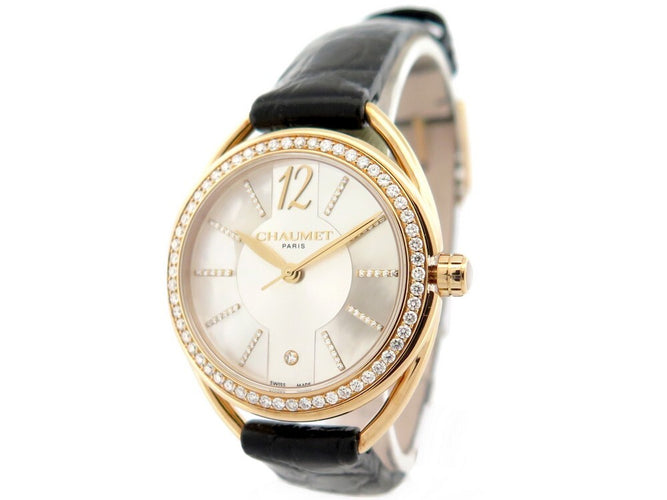 Montre Chaumet Liens Lumière - Montre femme quartz en or jaune 18k, diamants et nacre 58 Facettes 253809
