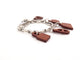 Bracelet Hermès Olga Amulette - Bracelet en cuir Barenia et acier palladié 58 Facettes 265386