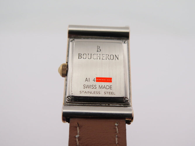 Montre Boucheron Reflet - Montre quartz 28 mm en acier et or jaune 18k 58 Facettes 272246