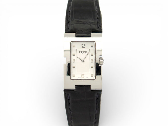 Montre FRED R12-100 - Montre quartz femme 30 mm en acier palladié 58 Facettes 241316