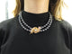 Collier Collier double rangs perles d'hématite noires en or jaune 18k et diamants 0,67 ct 58 Facettes 272071