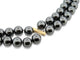 Collier Collier double rangs perles d'hématite noires en or jaune 18k et diamants 0,67 ct 58 Facettes 272071