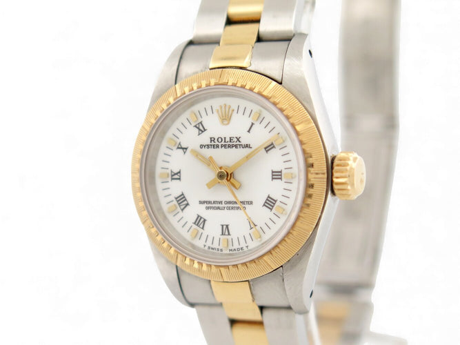 Montre Rolex Oyster Perpetual Lady 67243 - Montre automatique 24 mm acier et or jaune 58 Facettes 272072
