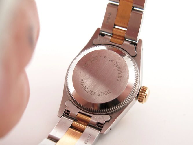 Montre Rolex Oyster Perpetual Lady 67243 - Montre automatique 24 mm acier et or jaune 58 Facettes 272072