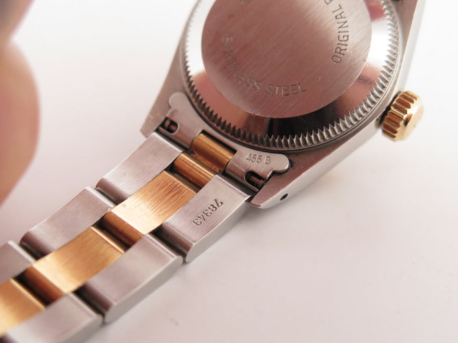 Montre Rolex Oyster Perpetual Lady 67243 - Montre automatique 24 mm acier et or jaune 58 Facettes 272072