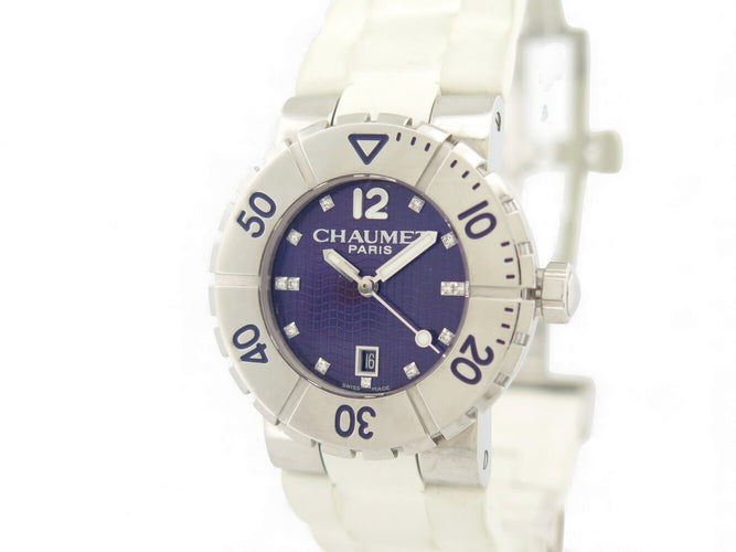 Montre Chaumet Class One - Montre quartz en acier 33 mm avec 13 diamants 58 Facettes 272064