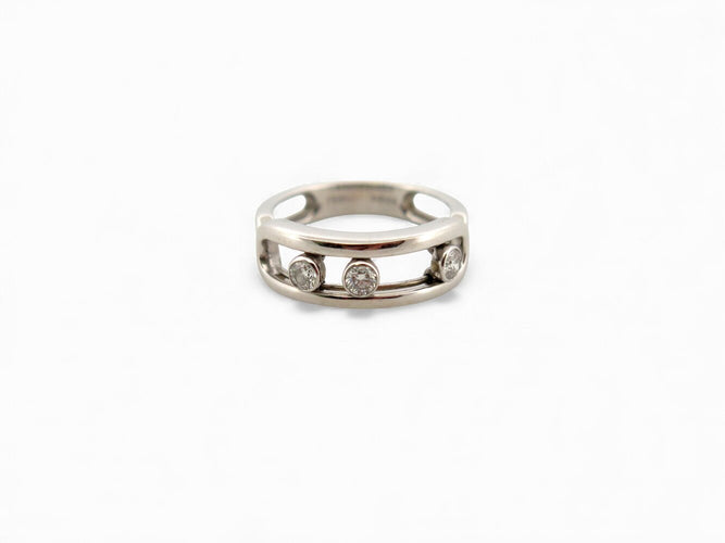 Bague 51 Messika Move Classique - Bague en or blanc 18k et diamants, T51 58 Facettes 272117
