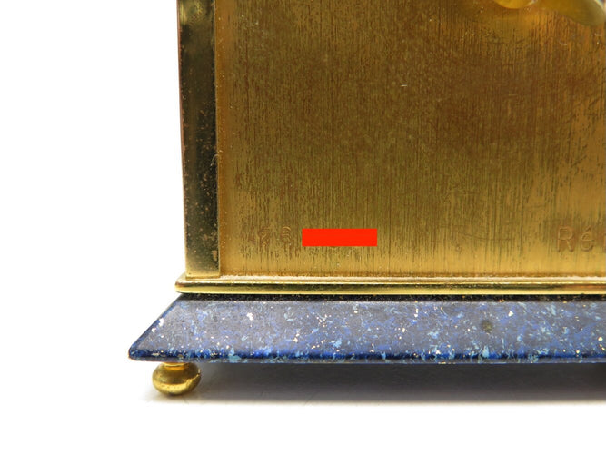 Montre Jaeger-LeCoultre - Pendulette de table 481 en laiton et lapis-lazuli 58 Facettes 271807