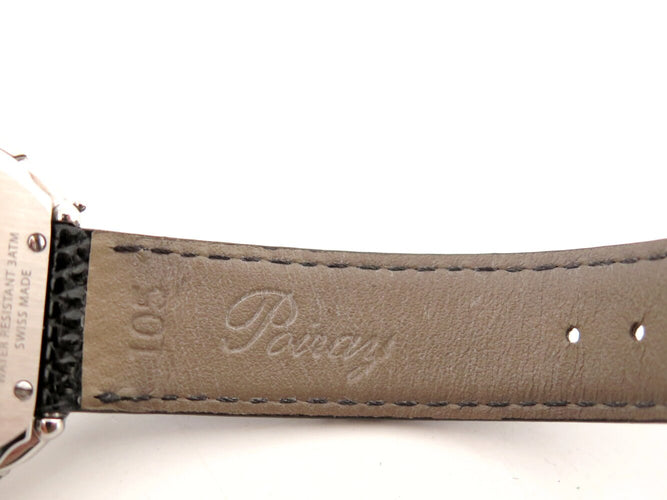 Montre Poiray Rive Droite - Montre quartz 31 mm en acier, bracelet cuir 58 Facettes 271816