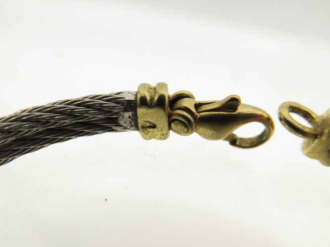 Bracelet FRED Force 10 Infinie - Bracelet grand modèle en or jaune 18k et acier 58 Facettes 271707