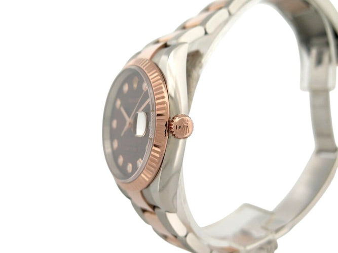 Montre Rolex Datejust 36 Lady Pearl - Montre en or rose 18k et acier avec diamants 58 Facettes 266682