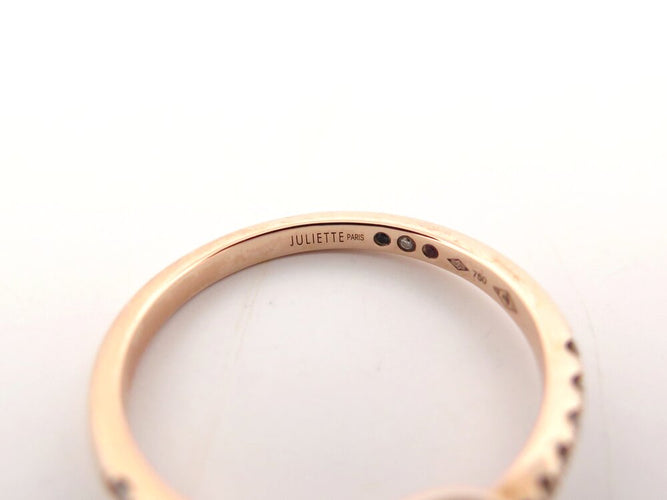 Bague 55 Juliette Paris Juju - Bague 6 mm en or rose 18K et diamants 0,45 ct 58 Facettes 267117