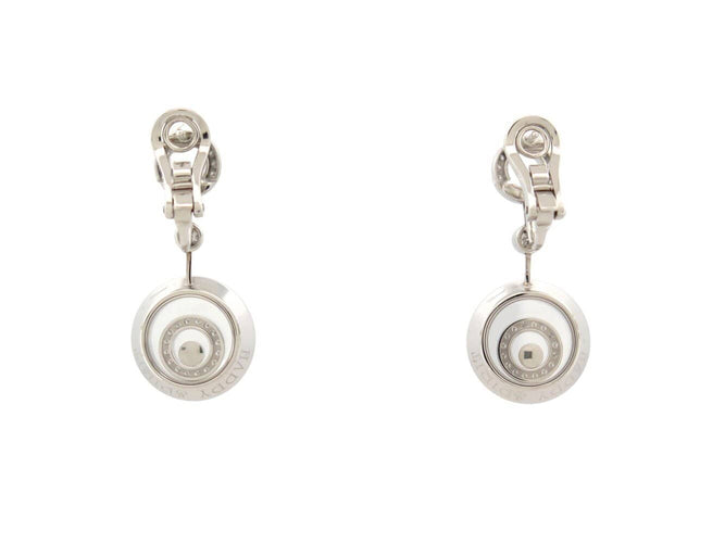 Boucles d'oreilles Chopard Happy Spirit - Boucles d'oreilles en or blanc et diamants 1,90 ct 58 Facettes 269989
