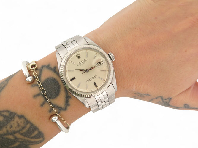Montre Rolex Oyster Datejust 1601 - Montre 36 mm en acier et or 14k 58 Facettes 270144