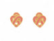 Boucles d'oreilles Poiray - Boucles d'oreilles Cœur Entrelacé émail rose en or jaune 18k 58 Facettes 270064