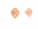 Boucles d'oreilles Poiray - Boucles d'oreilles Cœur Entrelacé émail rose en or jaune 18k 58 Facettes 270064